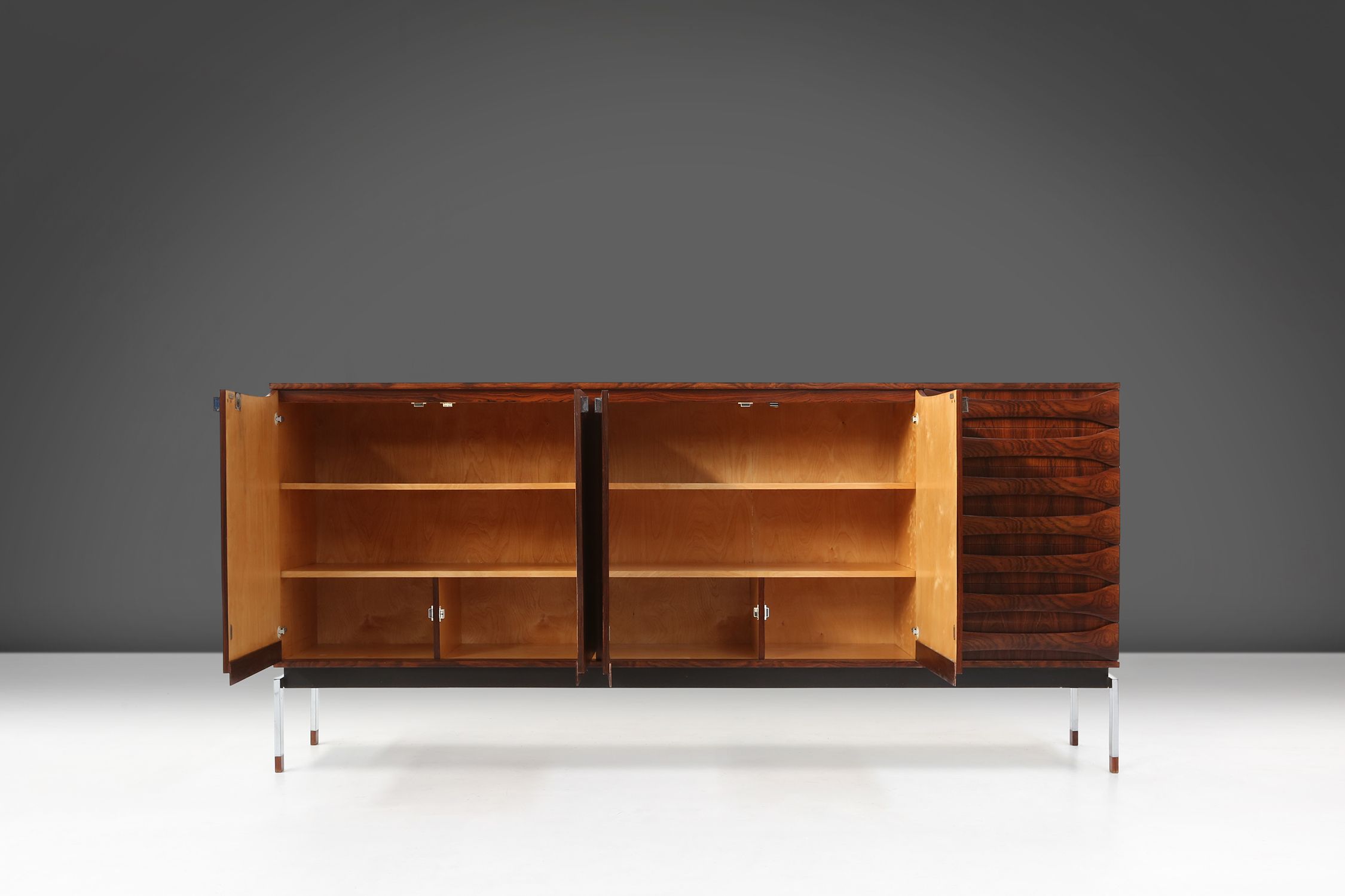 Belgian Mid-Century Rosewood Highboard, 1960s thumbnail